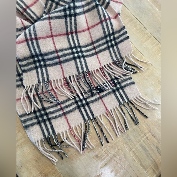 Burberry London authentic 80” long scarf cashmere England classic print - Picture 7 of 16